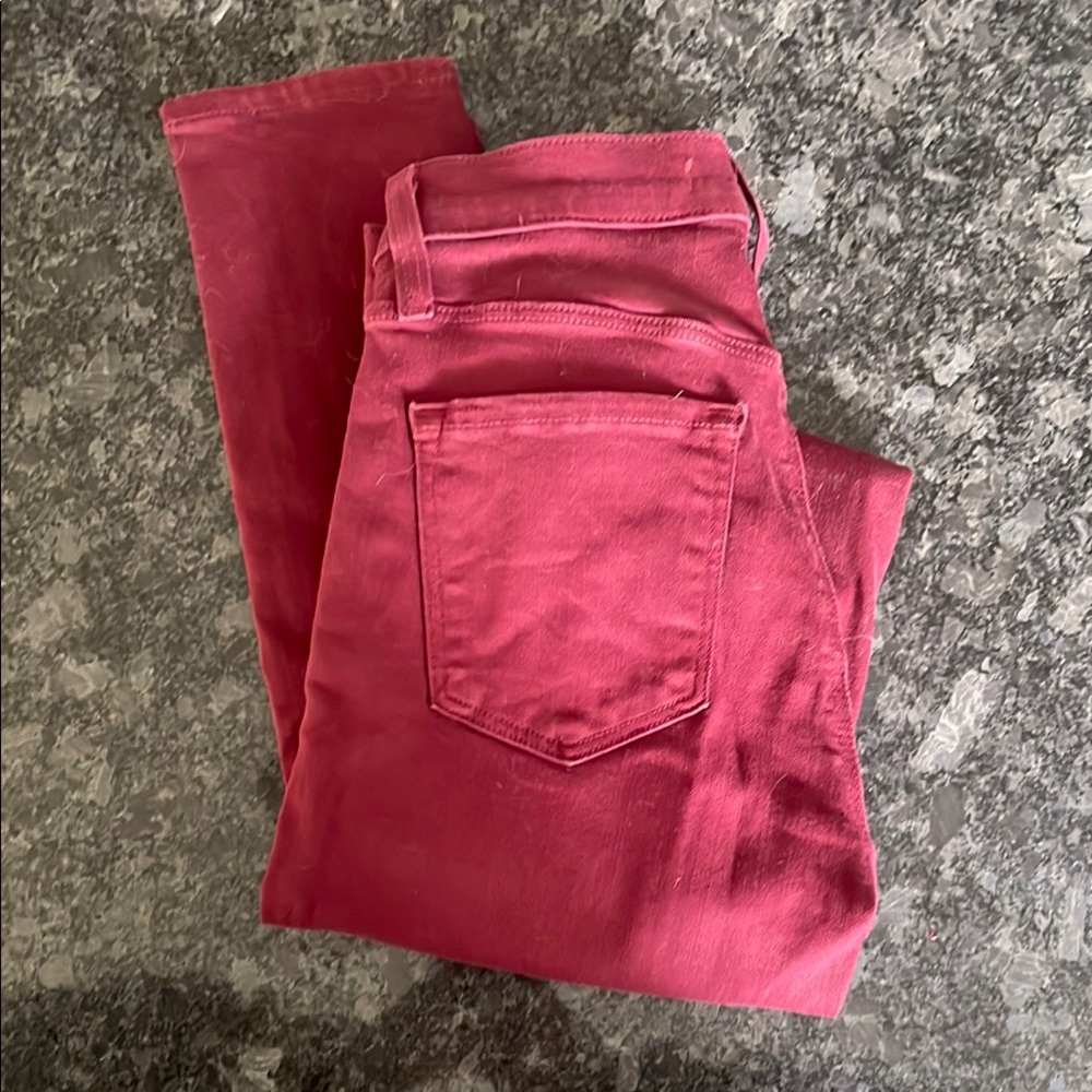 J Brand burgundy Stretchy Denim Jeans